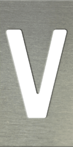 MS201 00124 0402 Block Upper Case V