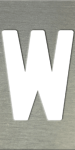 MS201 00125 0402 Block Upper Case W