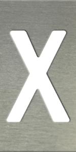 MS201 00126 0402 Block Upper Case X