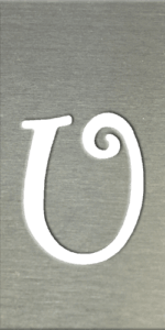 MS201 00197 0402 Curly Font UC U