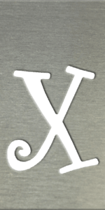 MS201 00200 0402 Curly Font UC X