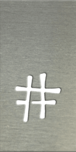 MS201 00222 0402 Curly Font Number Sign