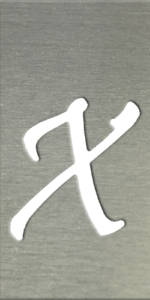 MS201 00354 0402 Fancy Font UC X