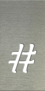 MS201 00375 0402 Fancy Font Number Sign