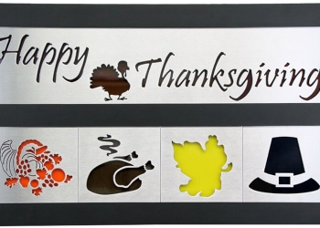 BLK ThanksgivingLeafHat 2 Row WBlack Frame