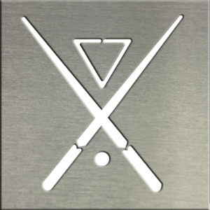 Billiards Crossed Cues