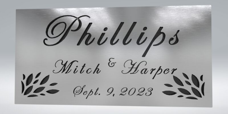8×16  Family Name  Wedding Date