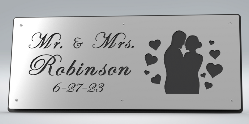 9×21  Mr And Mrs Premium Wedding Sign