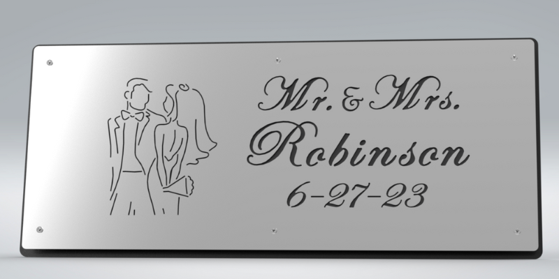 9×21  Mr And Mrs Premium Wedding Sign